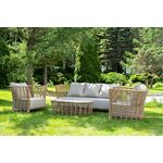 "Валенсия" лаунж-зона из искусственного ротанга, цвет соломенный | Интернет магазин мебели и декора LifeDekor