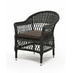 "Сицилия" плетеный стул из искусственного ротанга, цвет графит | Интернет магазин мебели и декора LifeDekor