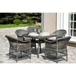 "Сицилия" обеденная группа плетеная, цвет графит | Интернет магазин мебели и декора LifeDekor