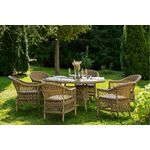 "Эспрессо–150 S" обеденная группа плетеная, цвет соломенный | Интернет магазин мебели и декора LifeDekor