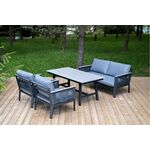 "Сан Ремо" комплект садовый для лаунж-зоны серый | Интернет магазин мебели и декора LifeDekor