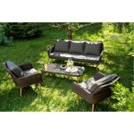 "Прованс" лаунж-зона плетеная из искусственного ротанга, цвет коричневый | Интернет магазин мебели и декора LifeDekor