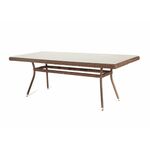 "Латте" плетеный стол из искусственного ротанга 200х90см, цвет коричневый | Интернет магазин мебели и декора LifeDekor