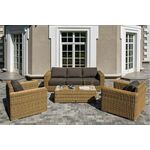 "Боно" лаунж-зона из искусственного ротанга, цвет соломенный | Интернет магазин мебели и декора LifeDekor