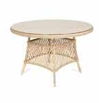 "Эспрессо" плетеный круглый стол, диаметр 118 см, цвет соломенный | Интернет магазин мебели и декора LifeDekor