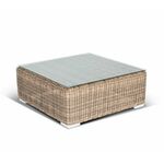 "Лунго" журнальный столик плетеный, цвет соломенный | Интернет магазин мебели и декора LifeDekor