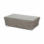 "Капучино" журнальный столик из искусственного ротанга (гиацинт), цвет cерый | Интернет магазин мебели и декора LifeDekor