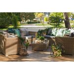 "Капучино Дабл" лаунж-зона из искусственного ротанга, цвет соломенный | Интернет магазин мебели и декора LifeDekor