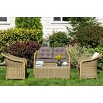 "Равенна" лаунж-зона из искусственного ротанга, цвет соломенный | Интернет магазин мебели и декора LifeDekor