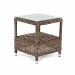 "Форио" столик кофейный из искусственного ротанга, цвет коричневый | Интернет магазин мебели и декора LifeDekor