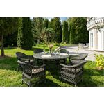 "Эспрессо–150 S" обеденная группа плетеная, цвет графит | Интернет магазин мебели и декора LifeDekor