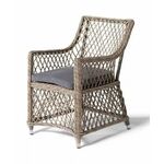 "Латте" плетеное кресло из искусственного ротанга, цвет соломенный | Интернет магазин мебели и декора LifeDekor