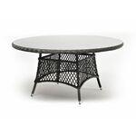 "Эспрессо" плетеный круглый стол, диаметр 150 см, цвет графит | Интернет магазин мебели и декора LifeDekor
