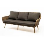 "Прованс" диван из искусственного ротанга трехместный, цвет соломенный | Интернет магазин мебели и декора LifeDekor