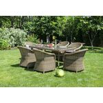 "Эспрессо" обеденная группа плетеная, цвет соломенный | Интернет магазин мебели и декора LifeDekor