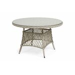 "Эспрессо" плетеный круглый стол, диаметр 118 см, цвет бежевый | Интернет магазин мебели и декора LifeDekor