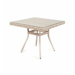 "Айриш" стол плетеный из искусственного ротанга, цвет бежевый | Интернет магазин мебели и декора LifeDekor