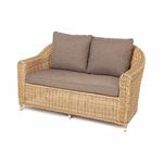 "Кон Панна" диван из искусственного ротанга двухместный, цвет соломенный | Интернет магазин мебели и декора LifeDekor