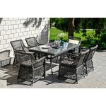 "Латте" обеденная группа плетеная, цвет графит | Интернет магазин мебели и декора LifeDekor