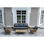 "Палермо" лаунж-зона из искусственного ротанга, цвет соломенный | Интернет магазин мебели и декора LifeDekor