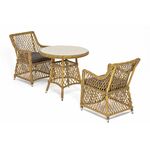 "Эспрессо–80 L" обеденная группа плетеная, цвет соломенный | Интернет магазин мебели и декора LifeDekor