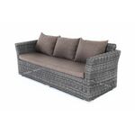"Капучино" диван из искусственного ротанга трехместный, цвет графит | Интернет магазин мебели и декора LifeDekor