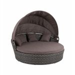 "Стильяно" плетеная кровать круглая, цвет графит | Интернет магазин мебели и декора LifeDekor