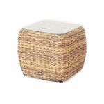 "Кальяри" кофейный столик из искусственного ротанга (гиацинт), цвет соломенный | Интернет магазин мебели и декора LifeDekor