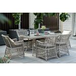 "Латте" обеденная группа плетеная, цвет бежевый | Интернет магазин мебели и декора LifeDekor