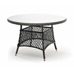 "Эспрессо" плетеный круглый стол, диаметр 118 см, цвет графит | Интернет магазин мебели и декора LifeDekor