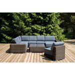 "Капри" трансформирующаяся лаунж-зона из искусственного ротанга, цвет коричневый | Интернет магазин мебели и декора LifeDekor