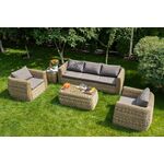 "Кальяри" лаунж-зона из искусственного ротанга (гиацинт), цвет соломенный | Интернет магазин мебели и декора LifeDekor