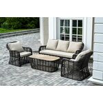 "Ницца" лаунж-зона из искусственного ротанга, цвет бронзовый | Интернет магазин мебели и декора LifeDekor