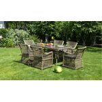 "Латте" обеденная группа плетеная, цвет соломенный | Интернет магазин мебели и декора LifeDekor