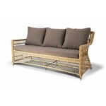 "Гранд Латте" диван трехместный из искусственного ротанга, цвет соломенный | Интернет магазин мебели и декора LifeDekor