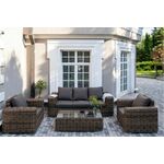 "Палермо" лаунж-зона из искусственного ротанга, цвет соломенный | Интернет магазин мебели и декора LifeDekor