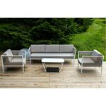 "Касабланка" лаунж-зона плетеная из роупа 5-местная, цвет бежевый | Интернет магазин мебели и декора LifeDekor