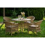 "Дольче" обеденная группа из искусственного ротанга, цвет соломенный | Интернет магазин мебели и декора LifeDekor