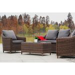 "Кон Панна" лаунж-зона из искусственного ротанга, цвет коричневый | Интернет магазин мебели и декора LifeDekor