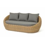 "Барселона" диван из искусственного ротанга трехместный, цвет соломенный | Интернет магазин мебели и декора LifeDekor