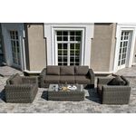 "Боно" лаунж-зона из искусственного ротанга, цвет графит | Интернет магазин мебели и декора LifeDekor