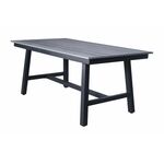 "Сан Ремо" стол обеденный из ДПК, каркас алюминиевый темно-серый | Интернет магазин мебели и декора LifeDekor