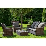 "Гляссе" лаунж-зона из искусственного ротанга, цвет коричневый | Интернет магазин мебели и декора LifeDekor