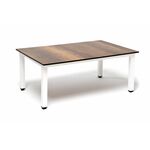 "Канны" журнальный столик из HPL 90х60, H40, каркас белый, цвет столешницы "дуб" | Интернет магазин мебели и декора LifeDekor