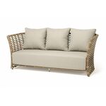"Валенсия" диван из искусственного ротанга трехместный, цвет соломенный | Интернет магазин мебели и декора LifeDekor