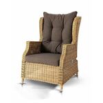 "Форио" кресло раскладное плетеное, цвет соломенный | Интернет магазин мебели и декора LifeDekor