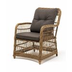 "Цесена" кресло плетеное из искусственного ротанга, цвет соломенный | Интернет магазин мебели и декора LifeDekor