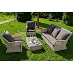 "Гляссе" лаунж-зона из искусственного ротанга, цвет бежевый | Интернет магазин мебели и декора LifeDekor