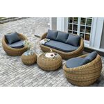 "Барселона" лаунж-зона из искусственного ротанга, цвет соломенный | Интернет магазин мебели и декора LifeDekor