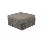 "Лунго" плетеная оттоманка с подушкой, цвет графит | Интернет магазин мебели и декора LifeDekor